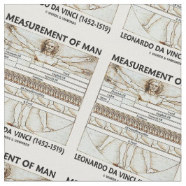 Meting van het Man Vitruvian Man da Vinci Stof
