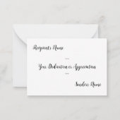 Metingen van liefde notitiekaartje (Achterkant)