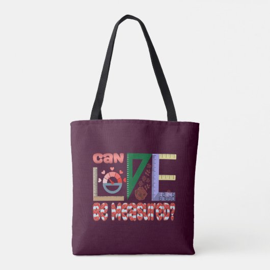 Metingen van liefde tote bag (Achterkant)