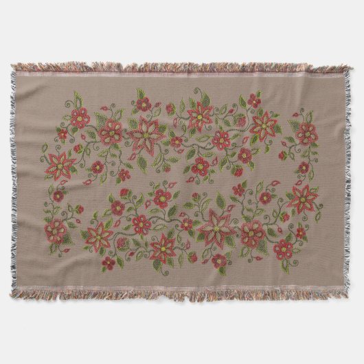 Metis Art Blanket Native BeadingThrow Blankets Deken (Voorkant)