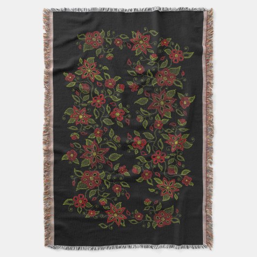 Metis Art Blanket Native BeadingThrow Blankets Deken (Voorkant Verticaal)