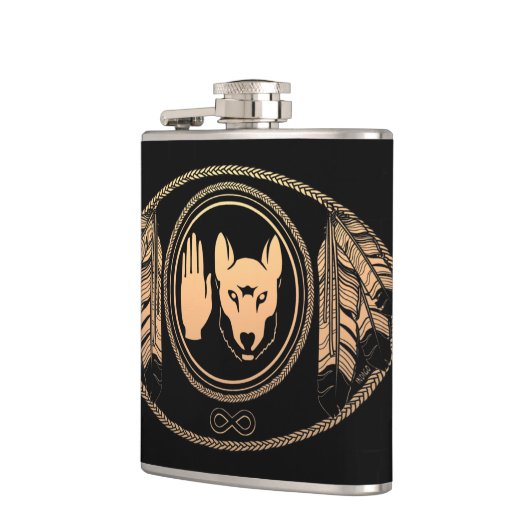 Metis Art Flask Custom Metis Rebellion Flag Flask Heupfles (Links)