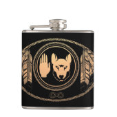 Metis Art Flask Custom Metis Rebellion Flag Flask Heupfles (Voorkant)
