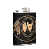 Metis Art Flask Custom Metis Rebellion Flag Flask Heupfles (Rechts)