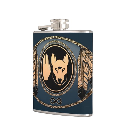 Metis Art Flask Custom Metis Rebellion Flag Flask Heupfles (Links)