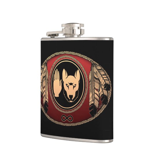Metis Art Flask Custom Metis Rebellion Flag Flask Heupfles (Links)