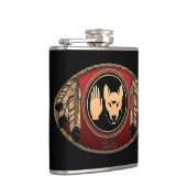 Metis Art Flask Custom Metis Rebellion Flag Flask Heupfles (Rechts)