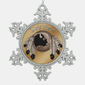 Metis Art kerstversieringen Aangepaste tribale cad Tin Sneeuwvlok Ornament (Voorkant)