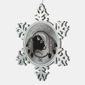 Metis Art kerstversieringen Aangepaste tribale cad Tin Sneeuwvlok Ornament (Rechts)