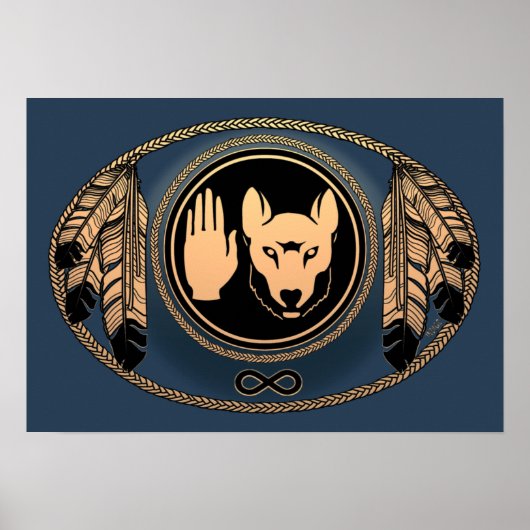 Metis Art Poster Metis Rebellion Wolf Print Poster (Voorkant)