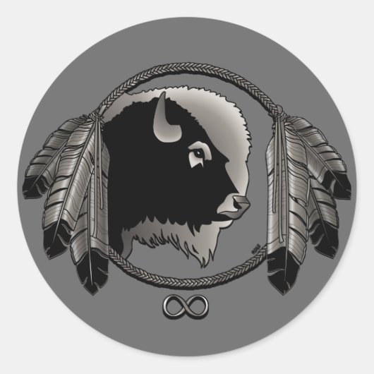 Metis Art Stickers Inative Spirit Buffalo Stickers (Voorkant)