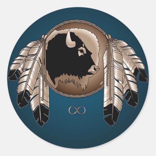 Metis Art Stickers Inative Spirit Buffalo Stickers (Voorkant)