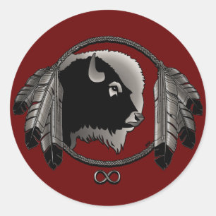 Metis Art Stickers Inative Spirit Buffalo Stickers