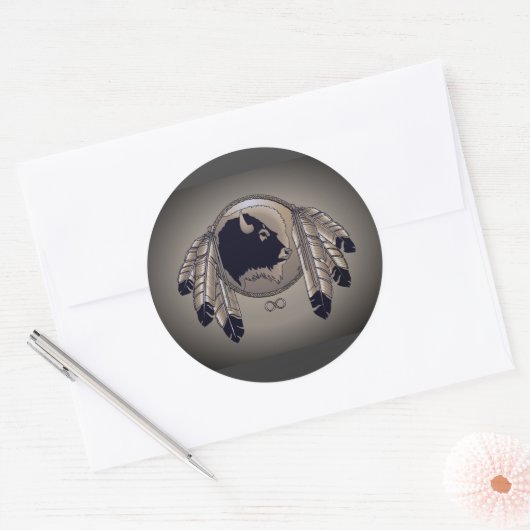 Metis Art Stickers Inative Spirit Buffalo Stickers (Envelop)
