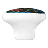 Metis Beadwork Floral Native Art Keramische Knop (Zijkant)