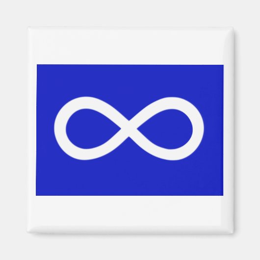 Métis Blue Flag Magneet (Voorkant)