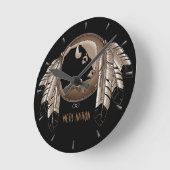 Metis Clock First Nation Spirit Buffalo Wall klok (Hoek)