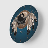 Metis Clock First Nation Spirit Buffalo Wall klok (Hoek)