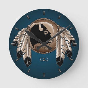 Metis Clock First Nation Spirit Buffalo Wall klok