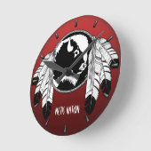 Metis Clock First Nation Spirit Buffalo Wall klok (Hoek)