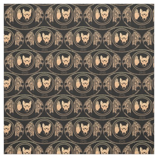 Metis Fabric Metis Flag Fabric Native Wolf Fabric Stof (Swatch)