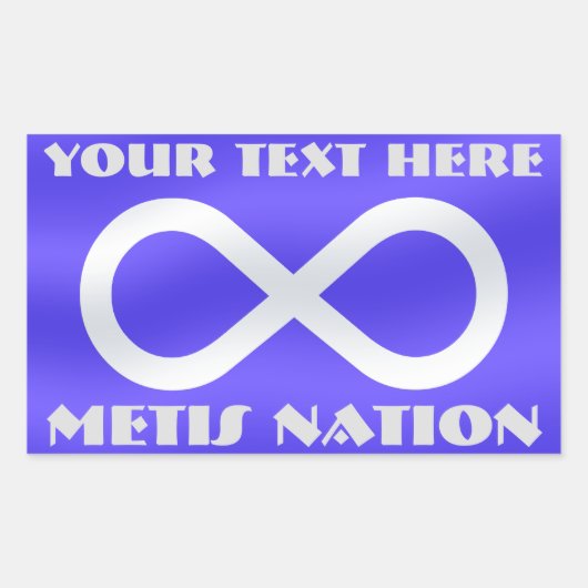Metis Flag Art Stickers Gepersonaliseerde Metis St (Voorkant)