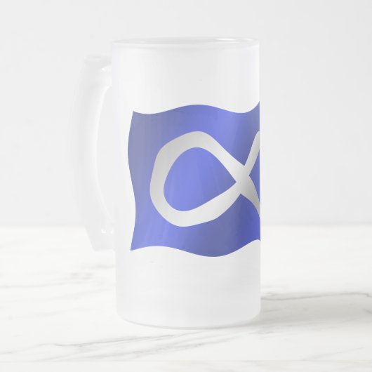 Metis Flag Beer Mok First Nations Art Mokken Cups (Voorkant links)