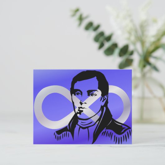 Metis Flag Briefkaarten First Metis Leader Postard (Staand voorkant)