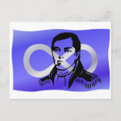Metis Flag Briefkaarten First Metis Leader Postard (Voorkant)