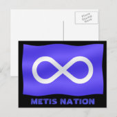 Metis Flag Briefkaarten Metis First Nations Cards (Voorkant / Achterkant)