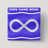 Metis Flag Button Native Art Metis Flag Button (Voorkant)