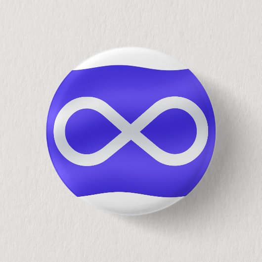 Metis Flag Button Native Art Metis Flag Button (Voorkant)