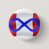 Metis Flag Button Native Art Metis Flag Button (Voorkant)