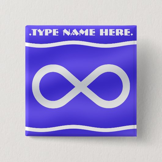 Metis Flag Button Native Art Metis Flag Button (Voorkant)