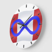 Metis Flag Clock Canadian Mets Flag Wall Clock Grote Klok (Hoek)