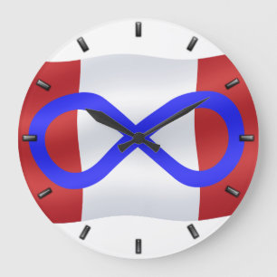 Metis Flag Clock Canadian Mets Flag Wall Clock Grote Klok