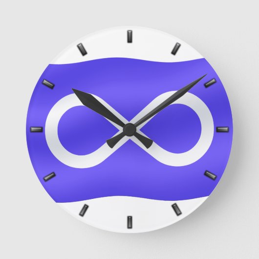 Metis Flag Clock First Nat Flag Wall Clock Ronde Klok (Voorkant)
