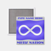 Metis Flag Fridge Magnet Personalized Metis Magnet (Voorkant / Achterkant)