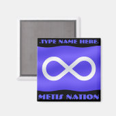 Metis Flag Fridge Magnet Personalized Metis Magnet (Voorkant / Achterkant)