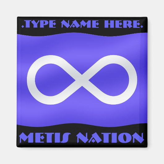 Metis Flag Fridge Magnet Personalized Metis Magnet (Voorkant)