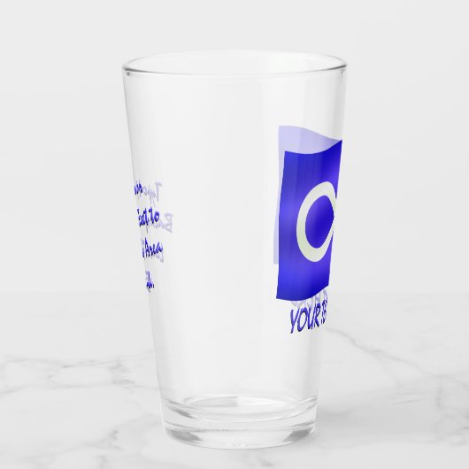 Metis Flag Glasses Metis Art Glass Personalize Glas (Rechts)