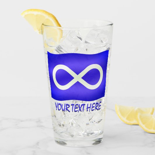 Metis Flag Glasses Metis Art Glass Personalize Glas (Voorkant ijs)