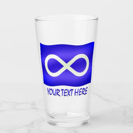 Metis Flag Glasses Metis Art Glass Personalize Glas (Voorkant)