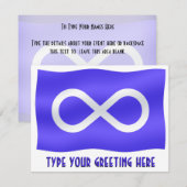 Metis Flag Invitalized Metis Art Kaart (Voorkant / Achterkant)