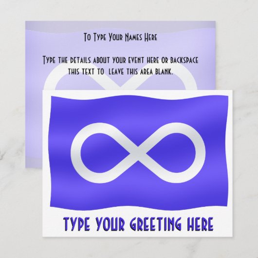 Metis Flag Invitalized Metis Art Kaart (Voorkant / Achterkant)