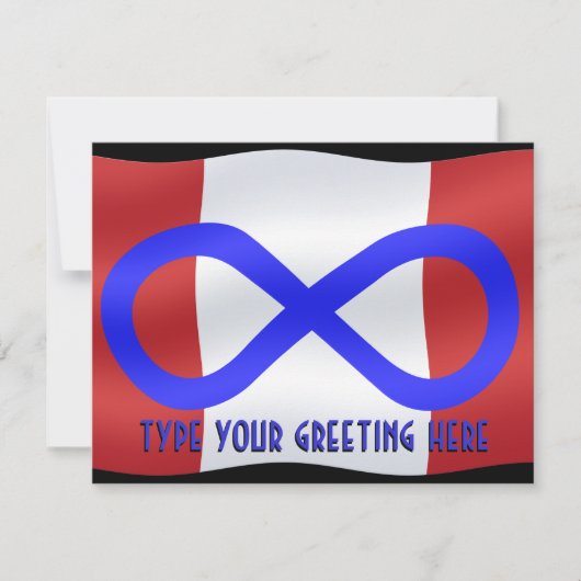 Metis Flag Invitations Custom Metis Canada Kaart (Voorkant)