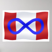 Metis Flag Poster Metis Canada Flag Souvenir Print (Voorkant)