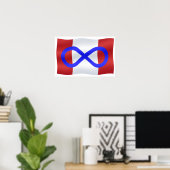Metis Flag Poster Metis Canada Flag Souvenir Print (Thuiskantoor)