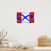 Metis Flag Poster Metis Canada Flag Souvenir Print (Keuken)