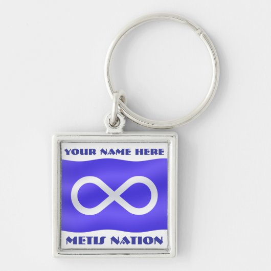 Metis Flag Sleutelhanger Personalized Metis Sleute (Voorkant)